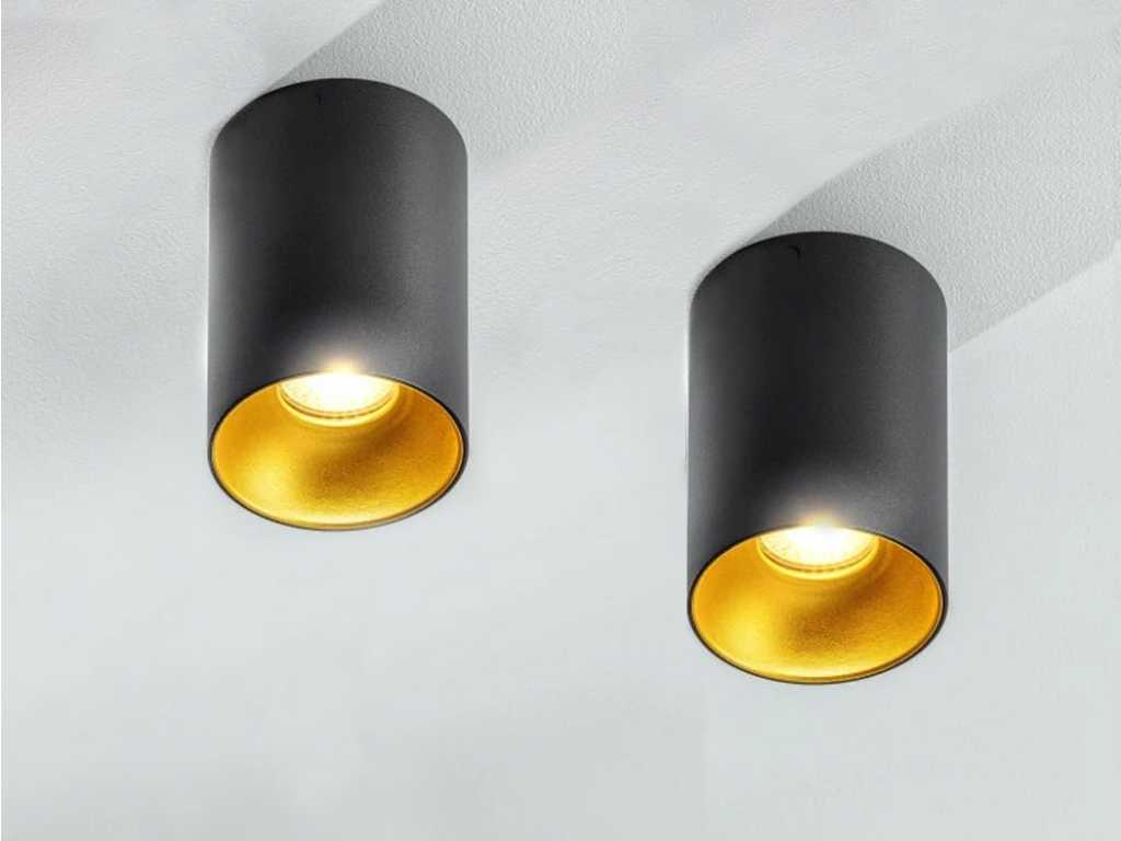 24 x GT Tube ceiling spotlight black/gold
