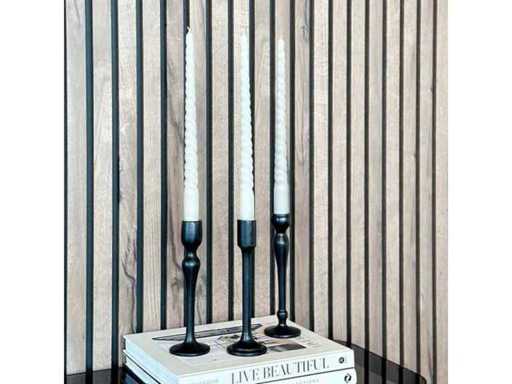 Riverdale Kandelaar lue zwart 21cm (6x)