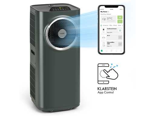 2K 3-in-1 airconditioner 12000 BTU wordt aangestuurd via app-antraciet