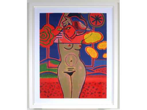 Corneille - Fenêtre ouverte sur le paysage - sérigraphie - 120x99 cm