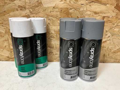 Primer Spraytone Spray Can e Bianco Matte (7x)