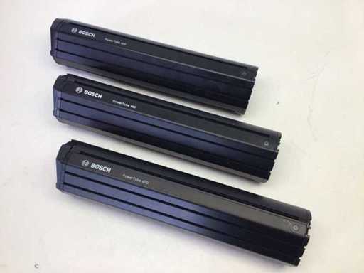 3 x Bosch Powertube 400 Verticaal Fietsaccu