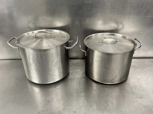 Oală de gătit din oțel inoxidabil (2x)