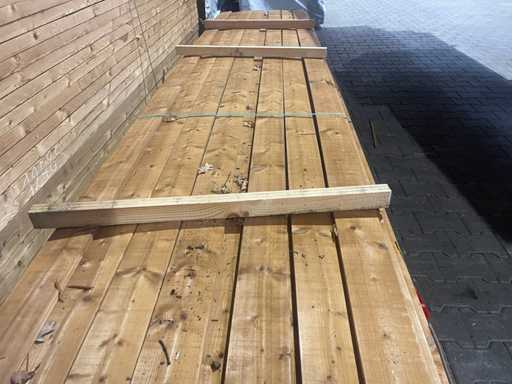 Thermo Vuren planken geschaafd 5100x140x18mm (67x)