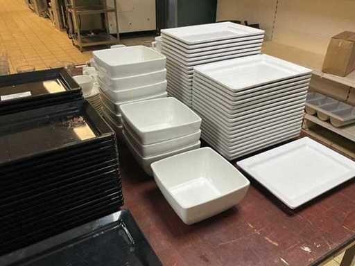 Gamelles en plastique pour les produits d’épicerie (10 fois)