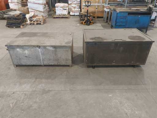   Iron tool boxes x 2