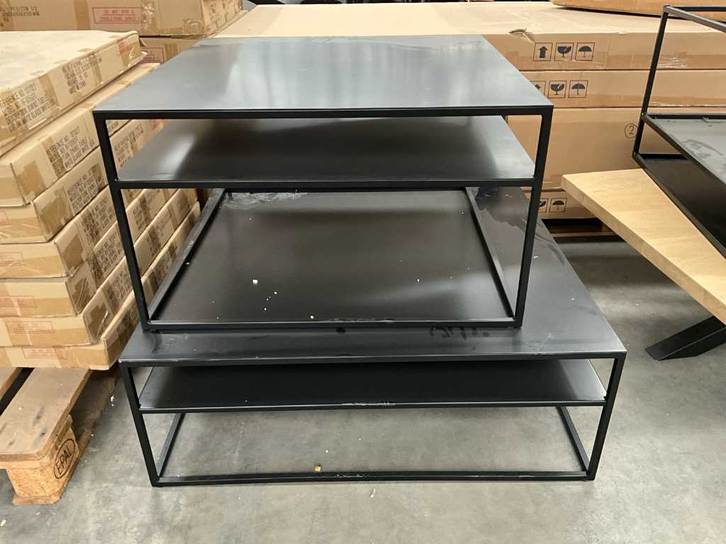 Various metal Side tables (3x)