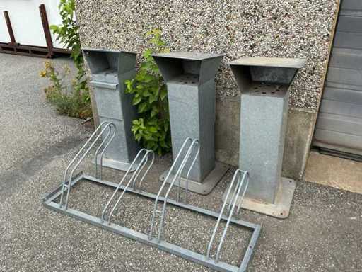 Cendrier galvanisé d’extérieur (3x)