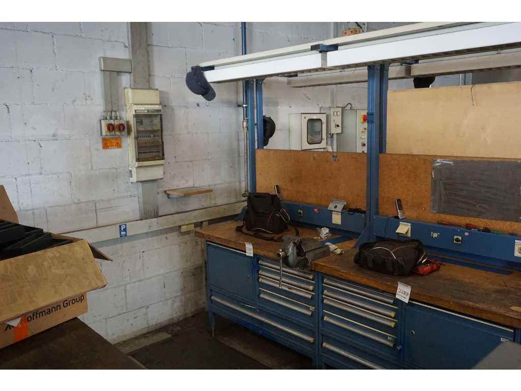 Garant workbench with content and bench vice