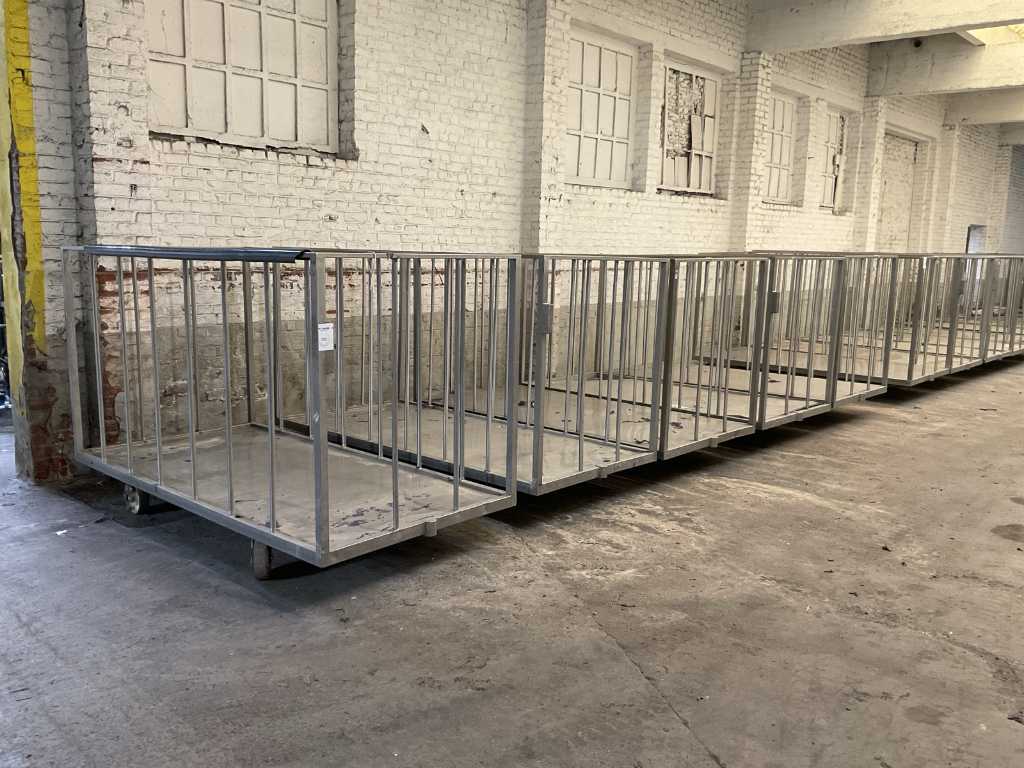 Stainless steel transport trolley (5x)
