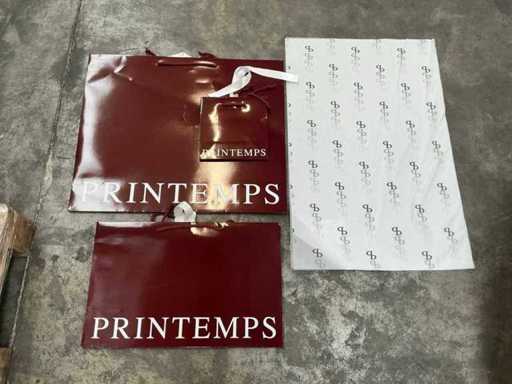 Printemps Large batch of shopping bags and tissue paper