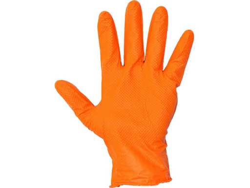   Guante de nitrilo naranja tamaño XL (10) x 500PCS