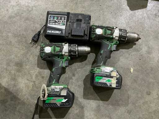 Hikoki DS18DBL2 Schroefboormachine (2x)