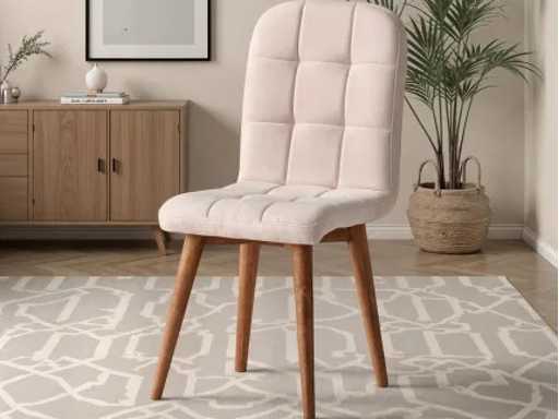 Eetkamerstoel - Cream Velvet (8x)