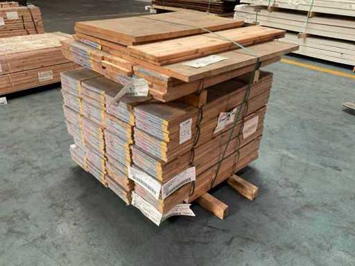Lot of pine timber panels 18x200 mm