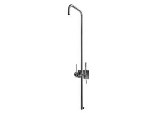 MGS - CB438 - Acciaio inox - Pannello doccia termostatico montato a muro