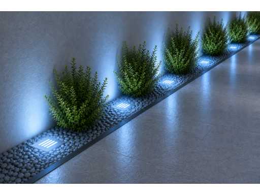 6 x LED Stair Lighting 3W - Blue - IP54 - AKIK