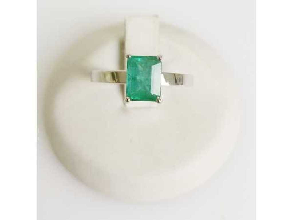 1.31ct Smaragdgroene Ring