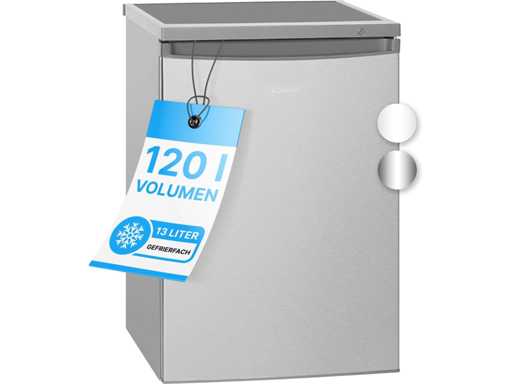 Bomann koelkast met kleine vriezer 120L roestvrij staal KS2184-1-roestvrij staal