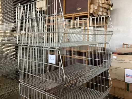 Stapelbare metalen manden (4x)