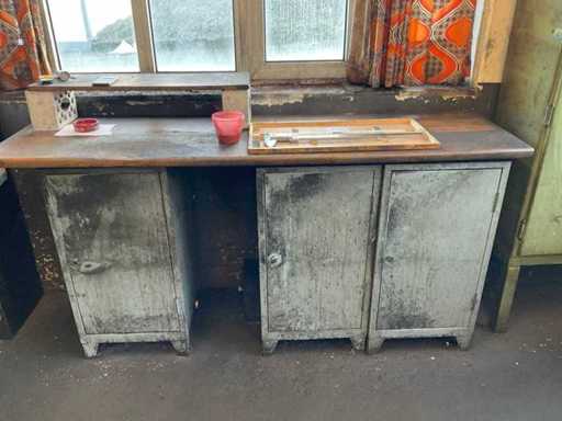 Établi avec contenu résiduel