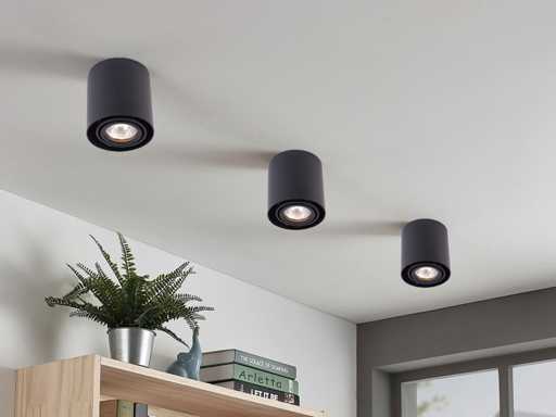 GU10 Design Luminaire spot monté en surface 10 cm inclinable (20x)