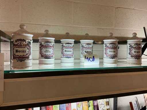 Vintage apothecary jars (12x)