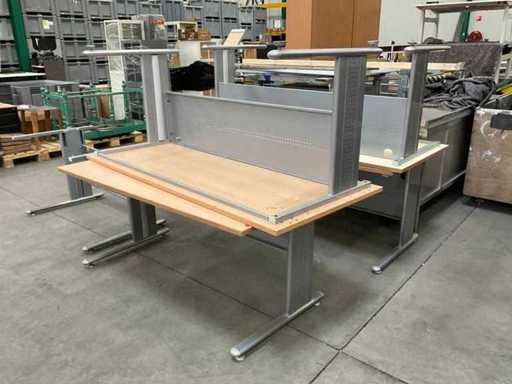 Batch of office tables and parts