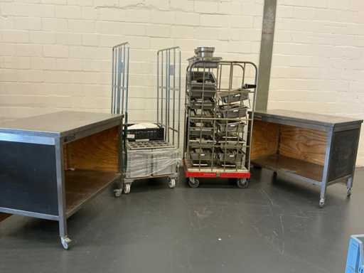 Verrijdbaar buffet, Charing Dishes, Diverse borden