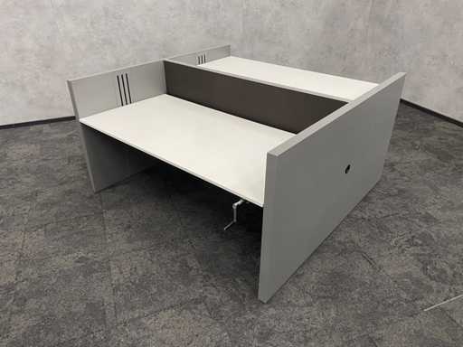 Gispen - scrivania a due sedute con ghirlanda 160x78