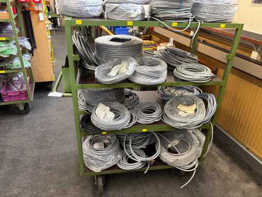   Workshop transport trolley with contents 