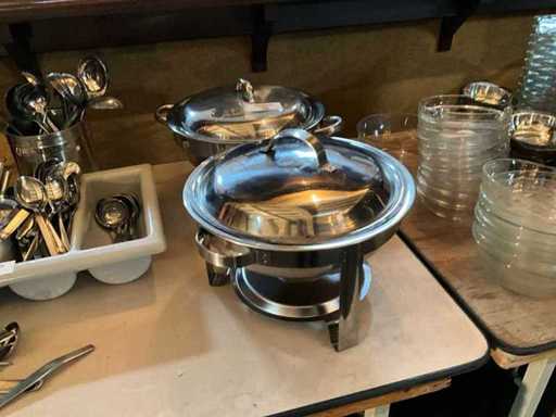 Ronde chaving dishes (2x)