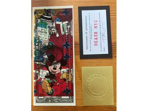 DEATH NYC: Mickey Mouse & Murakami Spray on US Dollar 50/100