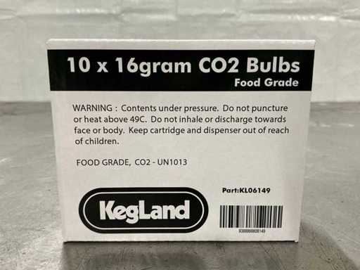 Kegland - Cartucce CO2 da 16 grammi (10 bucci) (27x)