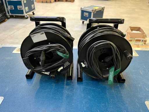 XLR - 2er Set, 50m-Kabeltrommeln