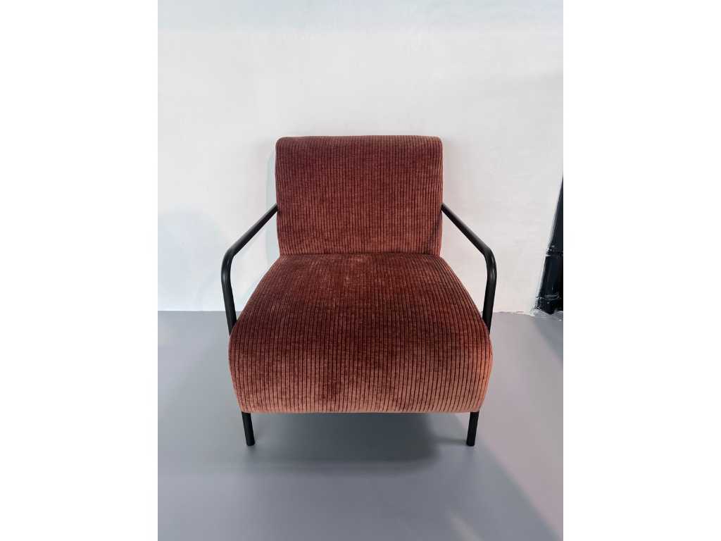 1x Design fauteuil terracotta 