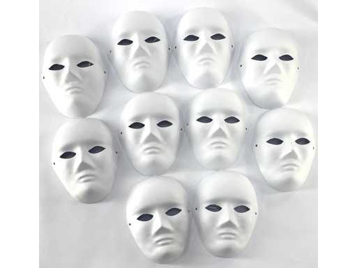 *NOI* Măști, măști faciale "Man", nevopsite, DIY (156 seturi de câte 10)