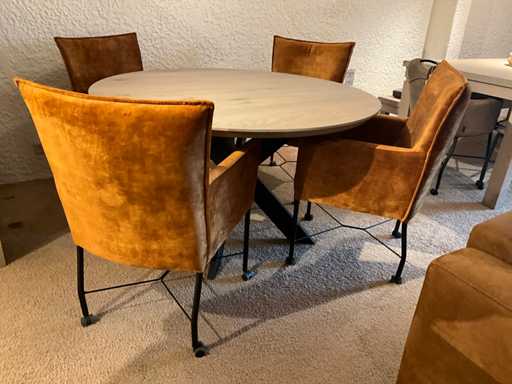 Chaise de salle à manger mobile Torre (4x)