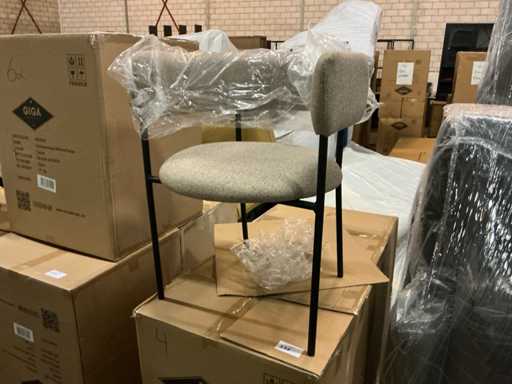 Giga Furniture Malene Taupe Dining Chair (4x)