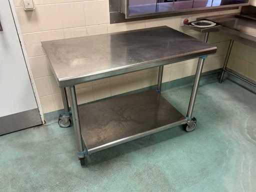 Roestvrijstalen trolley op wielen