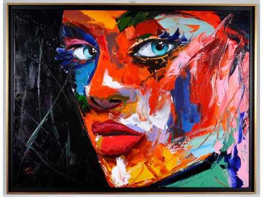 Loîc Tuhal - Persant Regard - olie op doek - 90x120 cm
