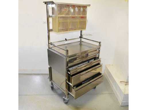 Stainless steel medical trolley
