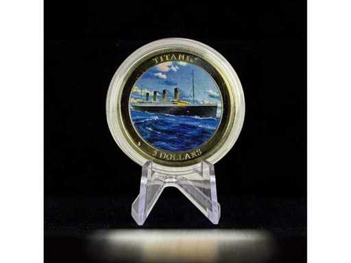 Titanic Farbmotiv Gedenkmünze 2006 Liberia 5 Dollars 35 mm Gratis EU-Versand