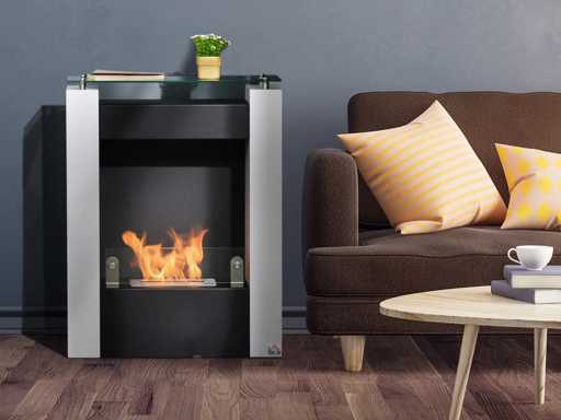 0,9L brander bioethanol open haard met gehard glazen opslagbak