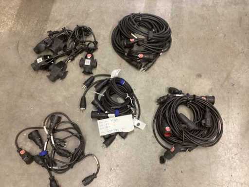 Gummi–Verlängerungskabel hochwertig mit Einfach– und Mehrfachdosen