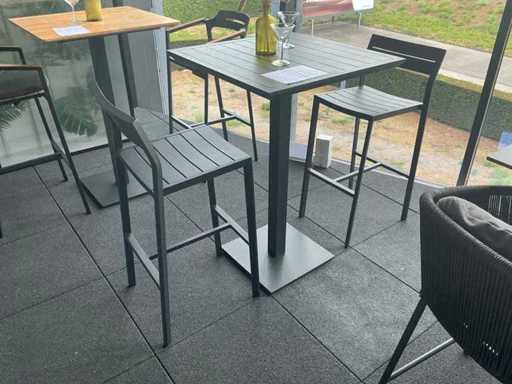 Diphano Metris Bartisch mit 2 Barstühlen