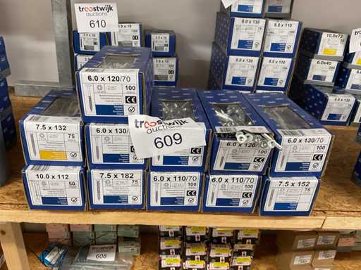 11 boîtes de vis de cadre ; des vis en panneau de comprimé ; Bouchons de cadre métallique