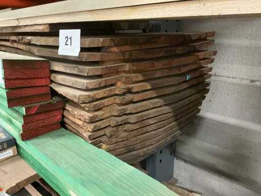 Verzaagde eiken boomstambladen (15x)
