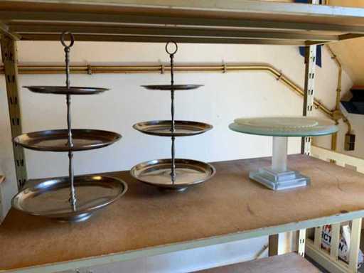 (acciaio inox) Etagiere (3 volte)