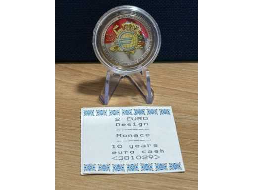 2 euro Kolorowy Monaco 10 lat Euro Cash